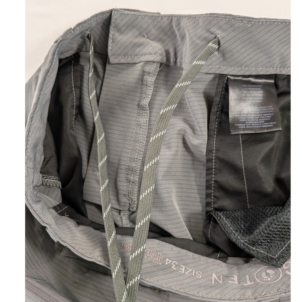Hang Ten Shorts Mens 34 Grey Stretch Hybrid Golf Surf Skate Casual Athleisure - Picture 10 of 12